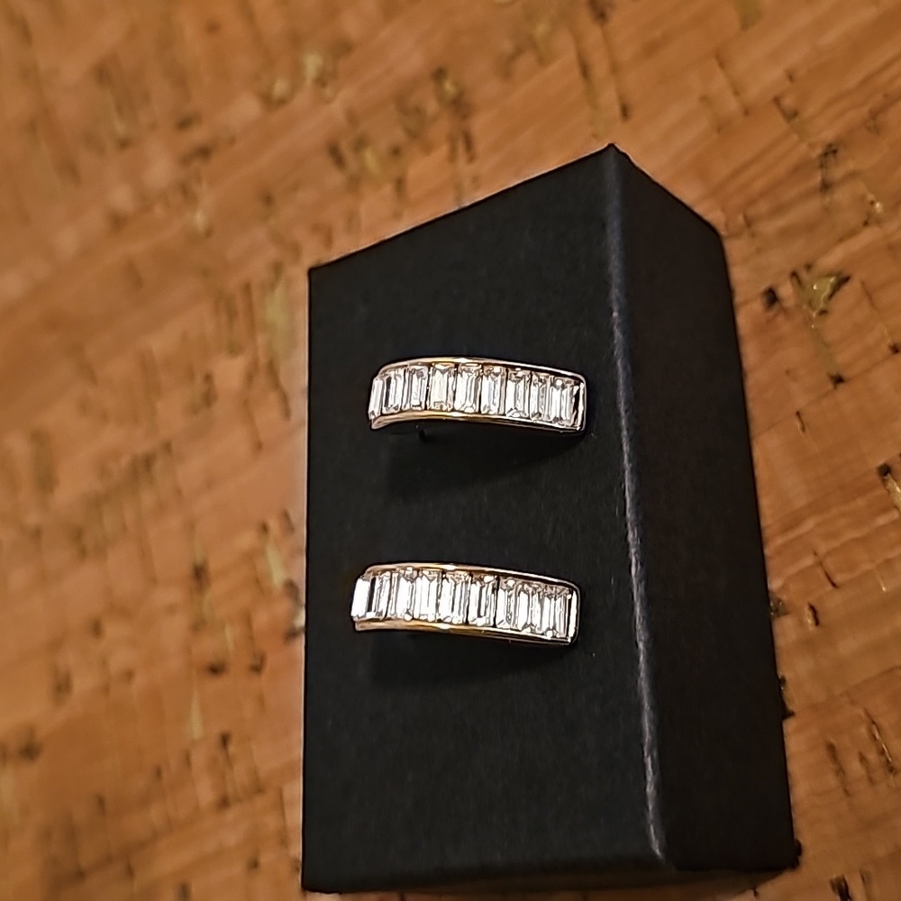 Vintage Swarovski Crystal Baguette Earrings